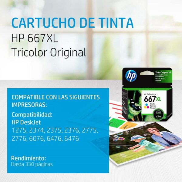 tinta hp 3ym80al 667xl color (2375/2775)