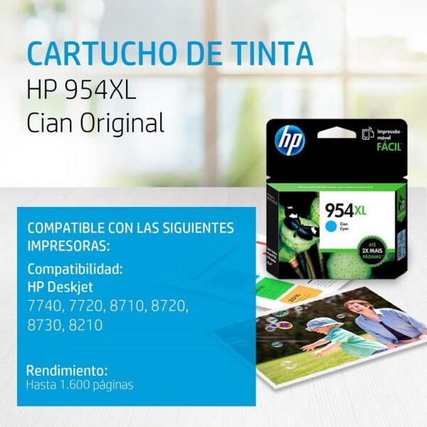 tinta hp l0s62al 954xl cyan (impresora hp 8710)