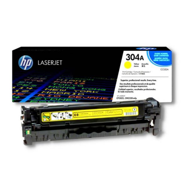 toner hp cc532a (304a) amarillo
