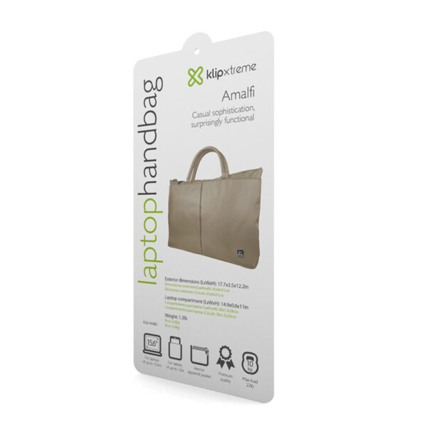bolso klip xtreme 15.6" klb 450bg amalfi beige