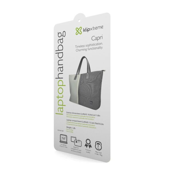 bolso klip xtreme 15.6" klb 461gr capri gris