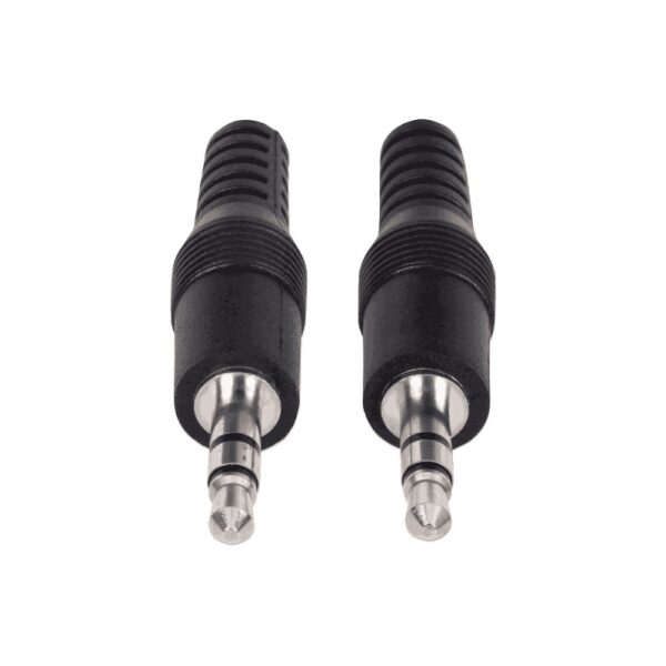 cable de audio auxiliar 1.8m manhattan 334594 negro bolsa