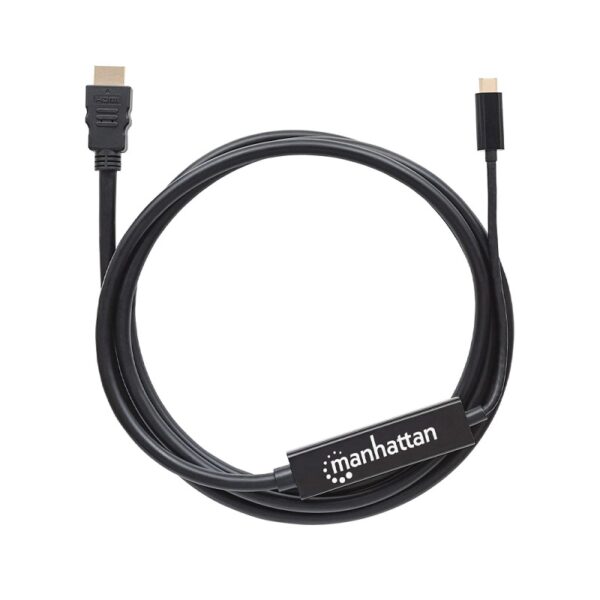 cable usb c/hdmi m/m 1m manhattan 152235 4k/30hz negro bolsa