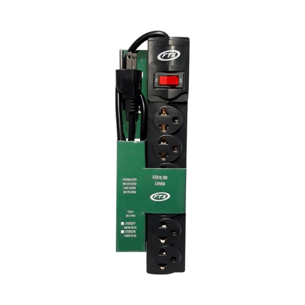 filtro de linea ftx1078 6 tomas eu/br 110/220