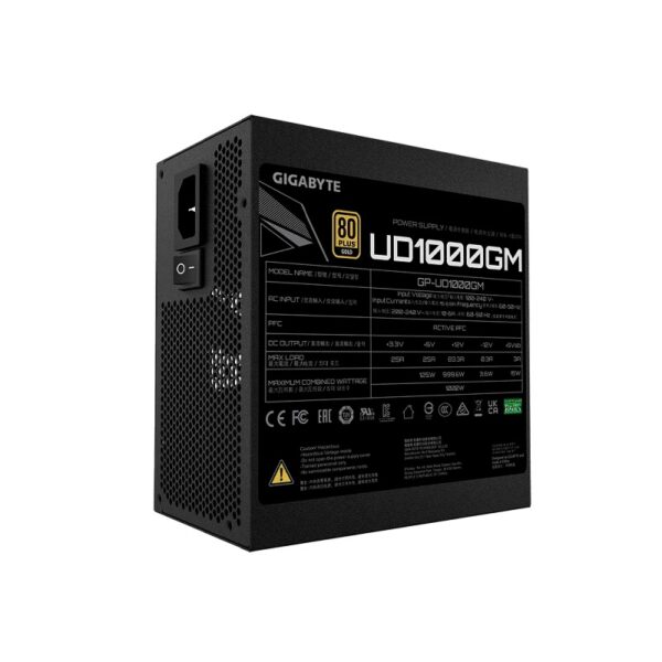 fuente gigabyte 1000w 80plus gold full modular gp ud1000gm