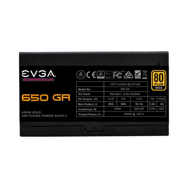 fuente 650w evga supernova ga 80plus gold full modular 220 ga 0650 x1