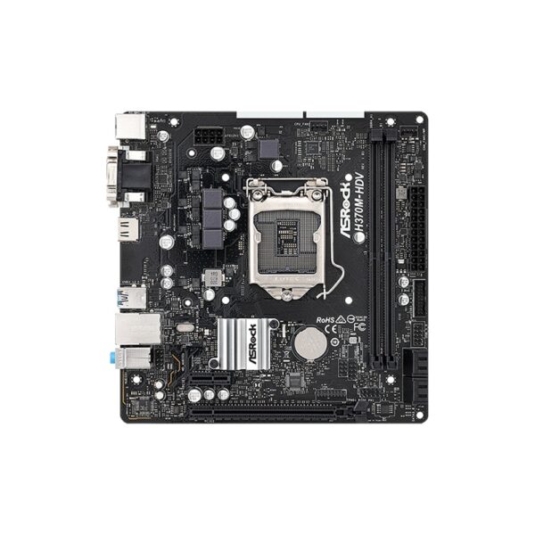 placa madre asrock 1151 h370m hdv v/s/r/hdmi/dvi/ddr4/usb3.2/matx