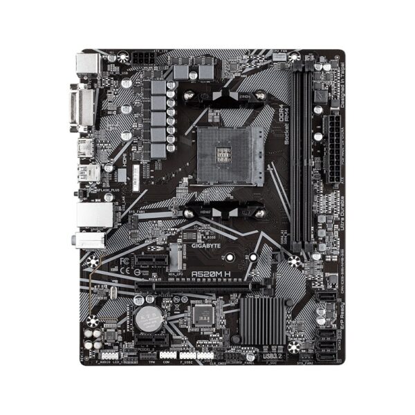placa madre gigabyte am4 a520m h s/r/hdmi/dvi/m2/ddr4/usb3.2/matx