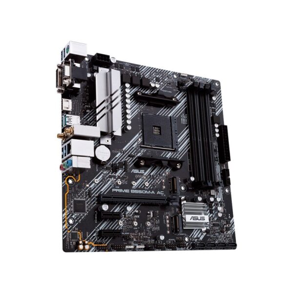 placa madre asus am4 b550m a ac prime v/s/r/hdmi/dvi/wifi/2m2/ddr4/usb3.2/matx