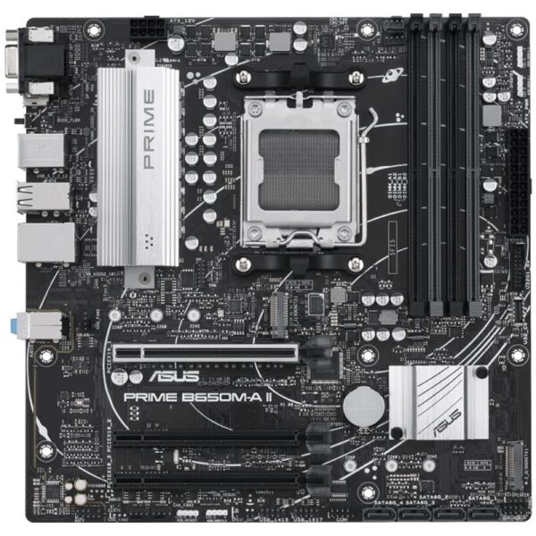 placa madre asus am5 b650m a ii ddr5 prime v/s/r/hdmi/dp/2m2/usb3.2/matx