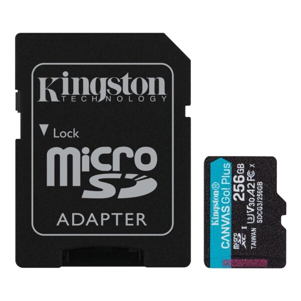 memoria kingston micro sd 256gb sdcg3/256gb 170/90 canvas go plus c/ada