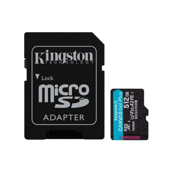 memoria kingston micro sd 512gb sdcg3/512gb 170/90 canvas go plus c/ada