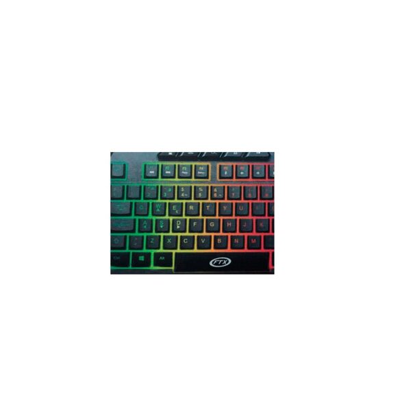 teclado usb gamer ftx ftxk623 multimedia/rgb/esp