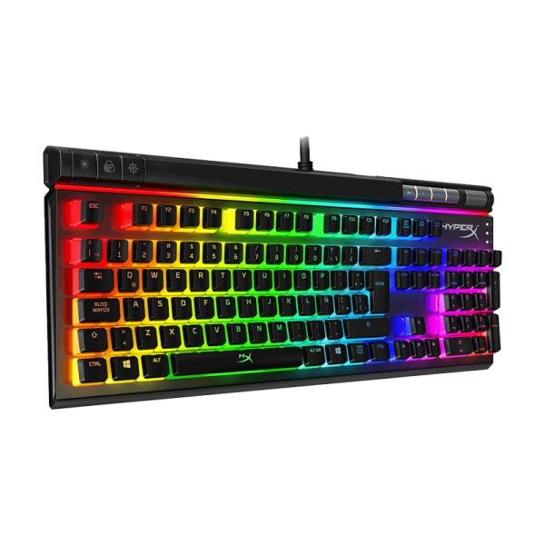 teclado usb gamer hyperx hkbe2x 1x la/g alloy elite 2 rgb/mec red/esp