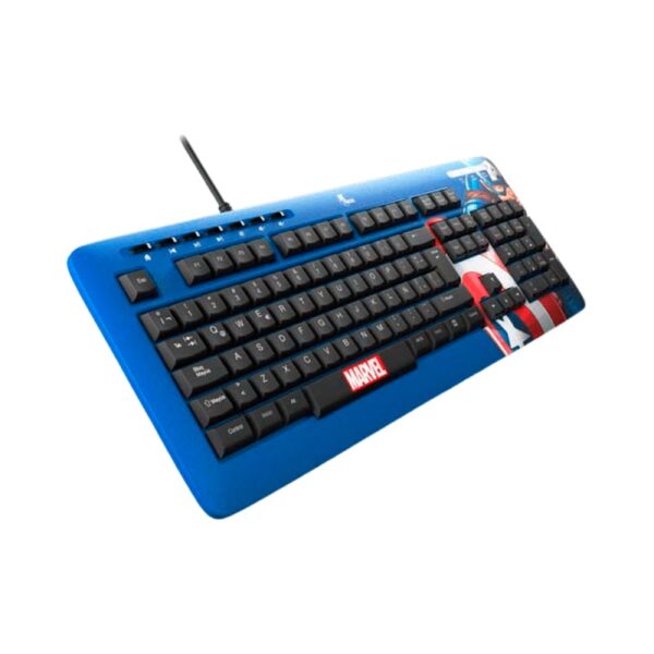 teclado xtech usb xtk m401ca capitan america esp/azul/multimedia