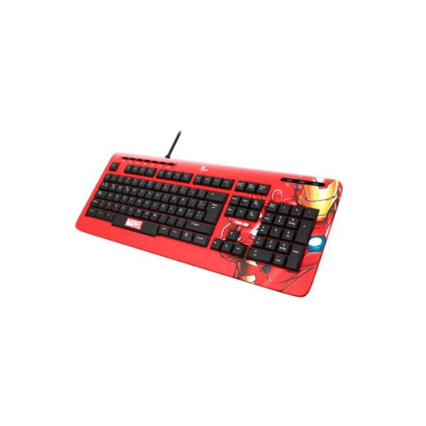 teclado xtech usb xtk m401im iron man esp/rojo/multimedia