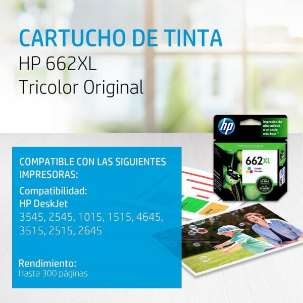 tinta hp 662xl color cz106al 8ml