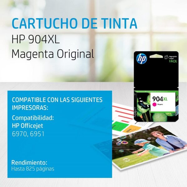 tinta hp 904xl magenta t6m08al 9.5ml