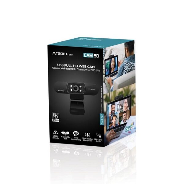 cÁmara web argomtech arg wc 9150bk full hd 1080p led c/mic