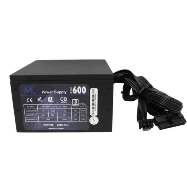 fuente mtek 600 wats real 80 plus