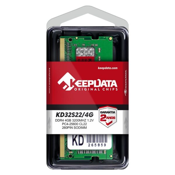 memoria ram para notebook ddr4 keepdata 4gb 3200mhz kd32s22/4gb