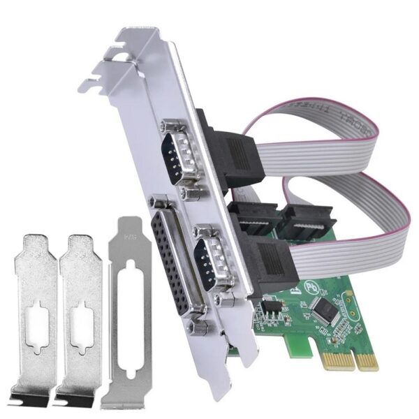 placa pcie con 2 salidas serial y 1 paralelo