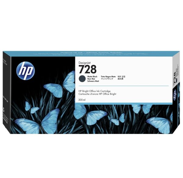 tinta hp 728 f9j68a 300ml negro matte