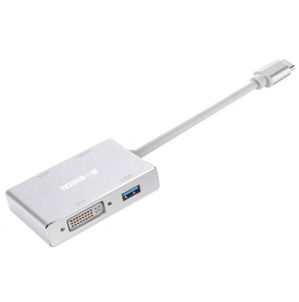 cable adaptador tipo c a dvi/usb 3.0/hdmi/vga
