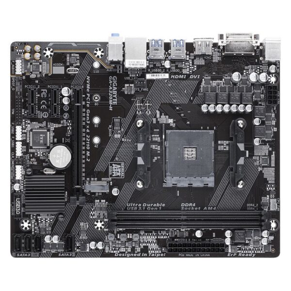 placa madre gigabyte am4 a320m h dvi/hdmi/m.2/usb3.1/lan/so