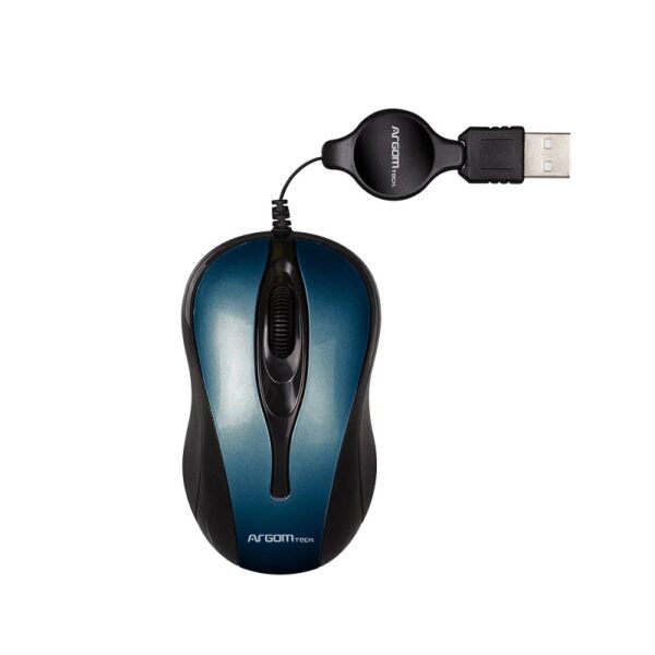 mouse argomtech arg ms 0008bl retractil azul