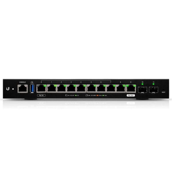 switch ubiquiti er 12 br 10port+2sfp poe in/out