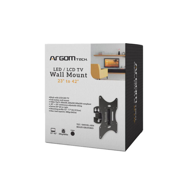 soporte argomtech de pared para tv 23" 42" arg br 1501