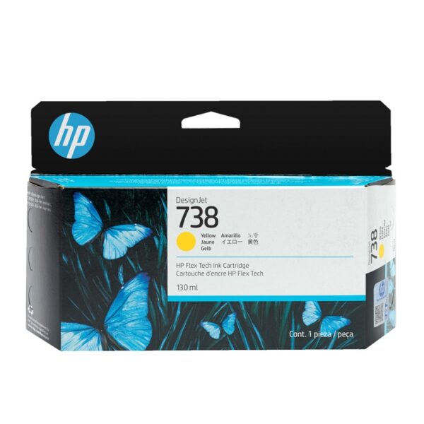 tinta hp 498n7a 738 yellow 130ml tt850