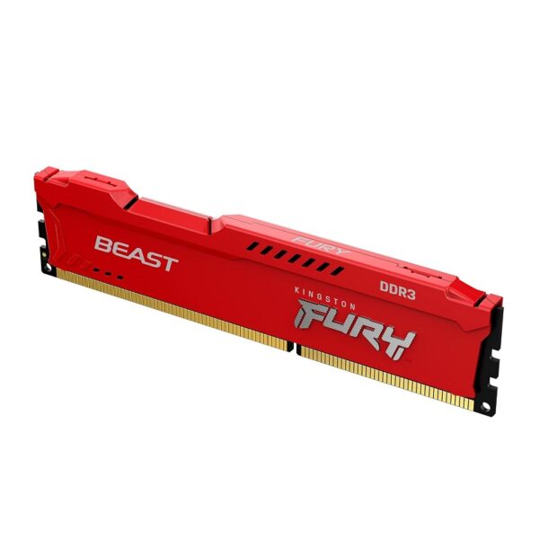 memoria ram kingston ddr3 fury beast 8gb 1600 mhz rojo