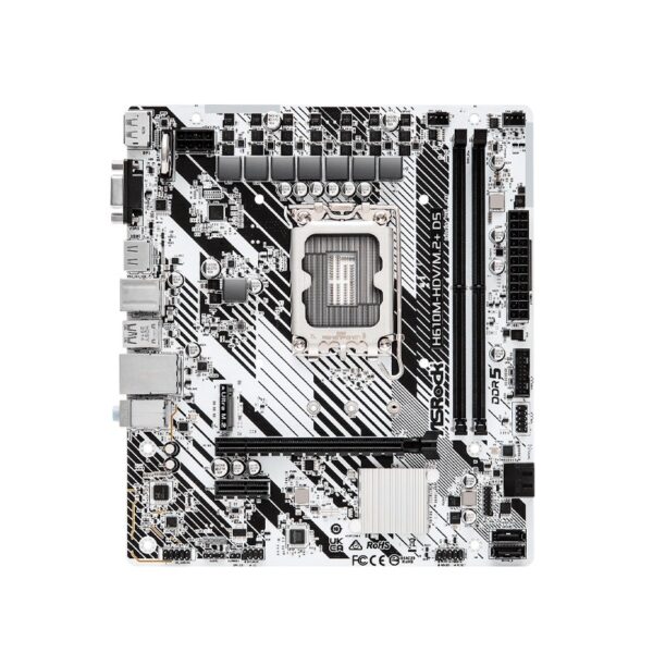 placa madre asrock 1700 h610 hdv/m.2+d5 v/s/r/hdmi/dp/m2/usb3.2/matx