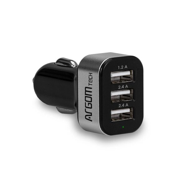 cargador para auto argomtech arg ac 0113bk 3p usb