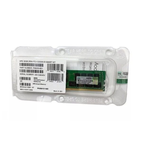 hpe memoria 32gb 2rx4 3200aar smrt kit p06033 b21