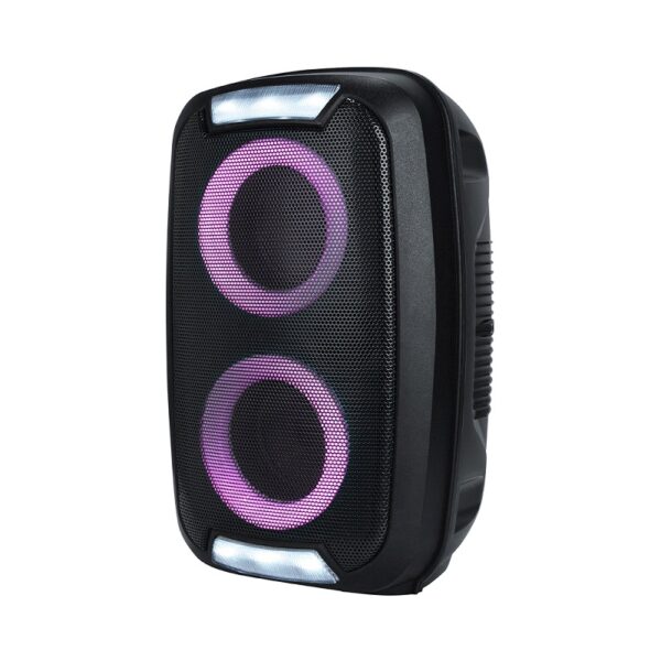 parlante multi 250w neon 2 double 4" bt/aux/sd/usb/fm/led/bat sp400