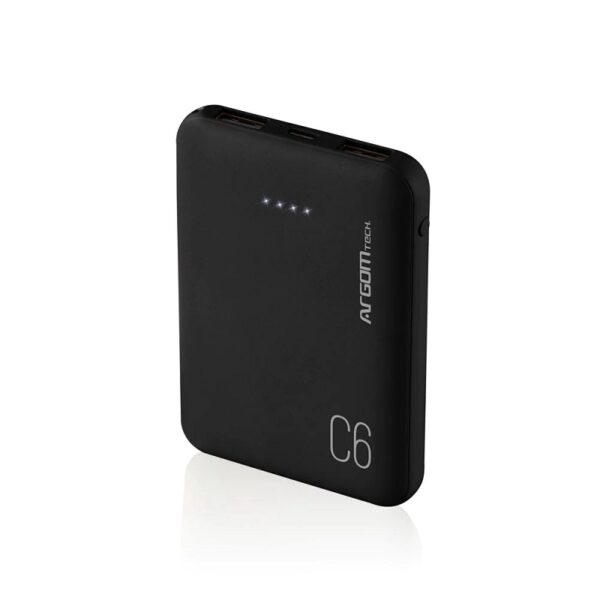cargador portÁtil argomtech arg pb 1136bk 6000mah negro