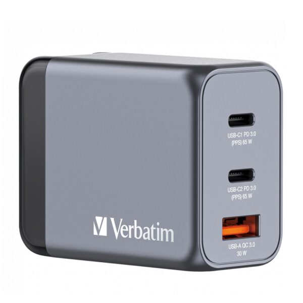 cargador de pared verbatim gan de 65w
