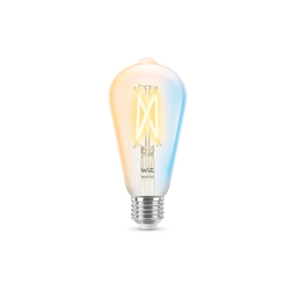 iot wiz foco filamento 220v 7w st64 e27 calida/fria trans(071155)