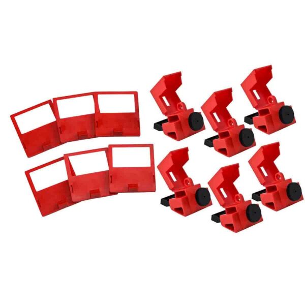 brady bloqueo (65966) p/interrupt. elect. rojo 40x81x50 pack 6
