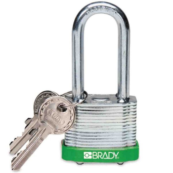 brady candado arco acero cuerpo acero verde arco 58 mm (143142)