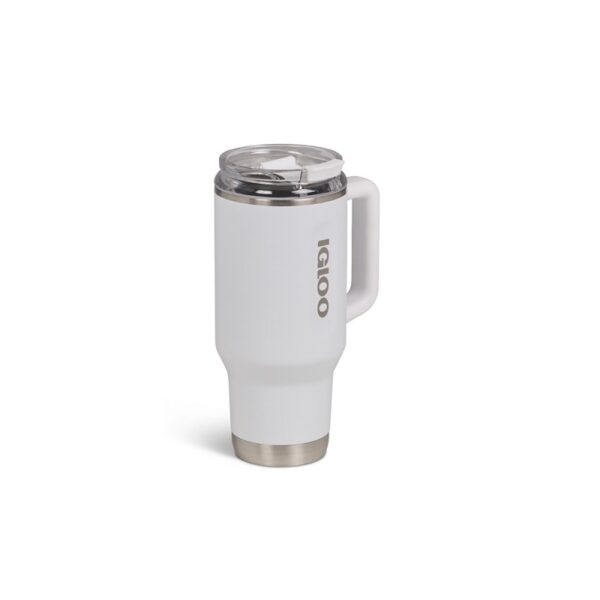 vaso tÉrmico igloo 950ml sstl flip 'n' sip travel mug blanco 71221 con pajita