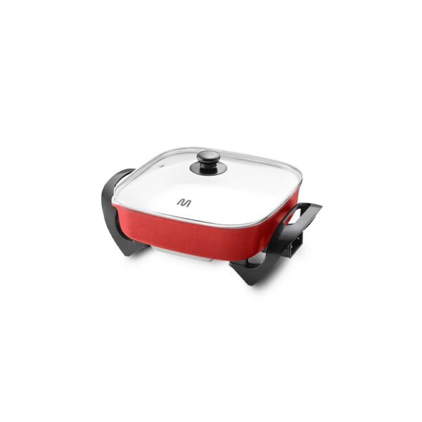 olla electrica cuadrada multi 4l ce112usa ceramico rojo