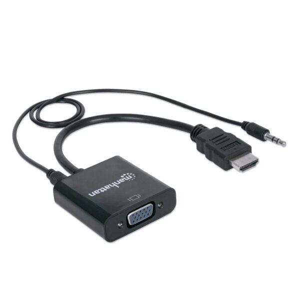 adaptador manhattan hdmi vga/audio 151559 bolsa negro