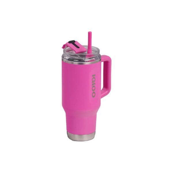 vaso tÉrmico igloo 950ml sstl flip 'n' sip travel mug ice dye rosa 71363 con pajita