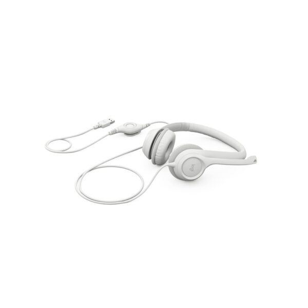 auricular logitech 981 001285 h390 confort blanco