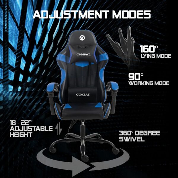 silla gamer argomtech arg ch 9005bl combat gaming ergo gx5 azul