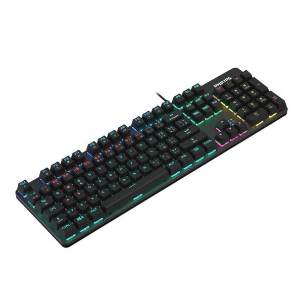 teclado gamer philips g401 momentum mecanico rgb